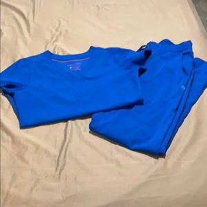 Purple Label - Royal Blue Scrub Top & Pants